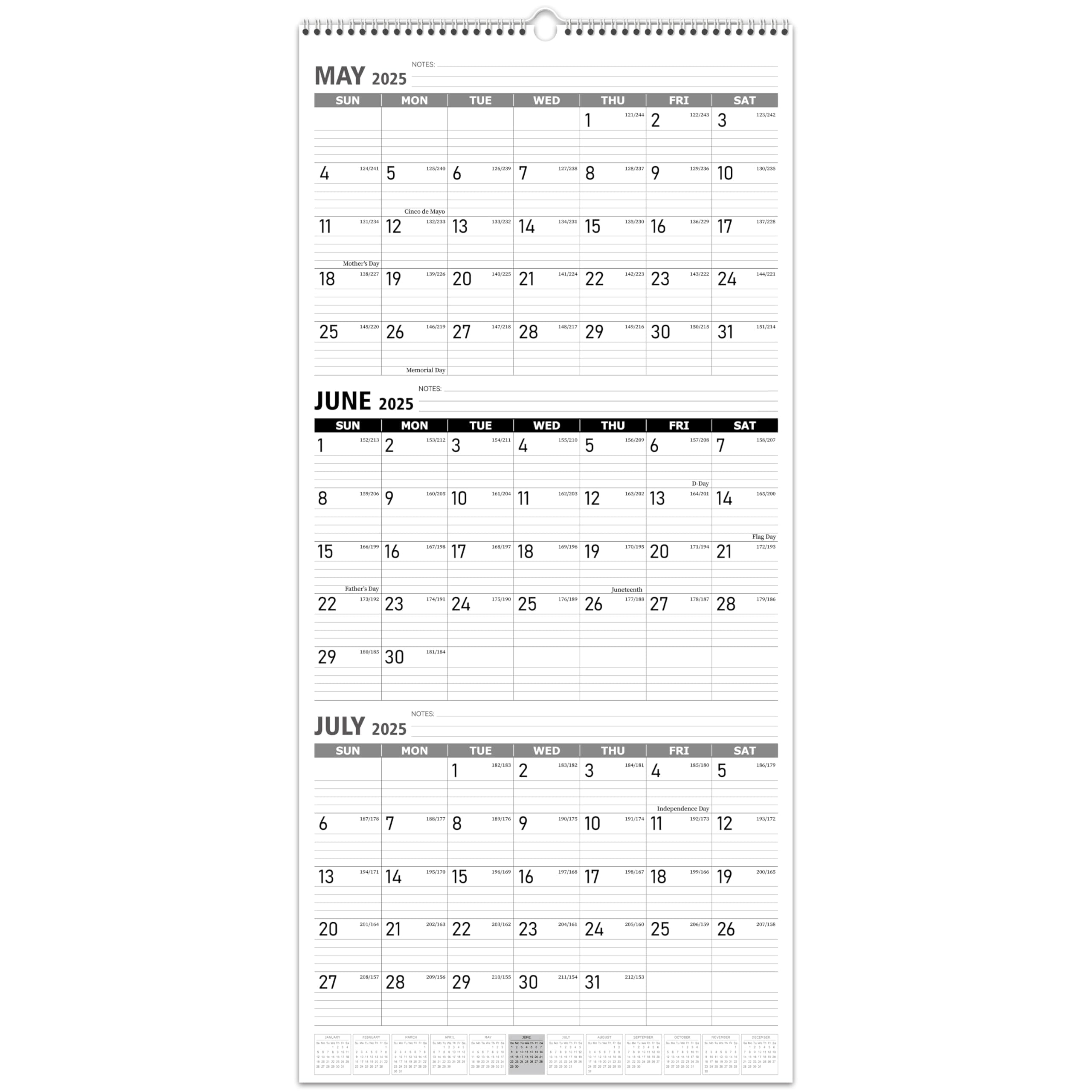 Amazon GuassLee Wall Calendar 2025 12 Month Wall Calendar 2025 2026 Vertical Runs From Jun 2025 To May 2026 26 x12 Large Monthly Planner Wall With Big Numbers For Home Office Planning Scheduling Office Products