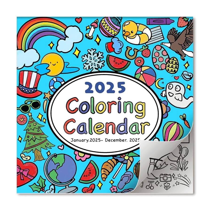 December 2025 Calendar Coloring Pages