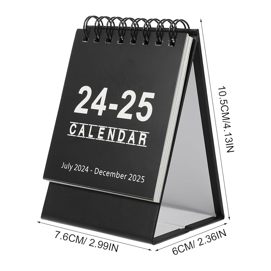 Amazon NUOBESTY 2025 Mini Desktop Calendar Paper Calendar Desk Blank 2025 Paper Planner Standing Flip Small Desk Vertical 2025 Twin wire For Home Office School Office Products