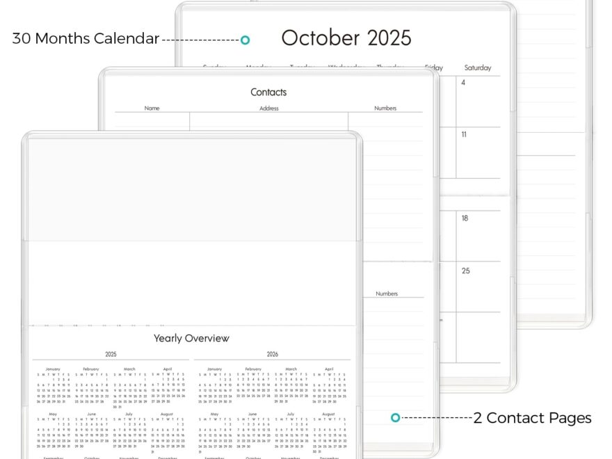 Amazon Pocket Calendar 2025 2027 For Purse 2025 2027 Pocket Planner 30 Months With Soft Waterproof Cover And Premium Paper 6 5 X 3 5 Beach Office Products
