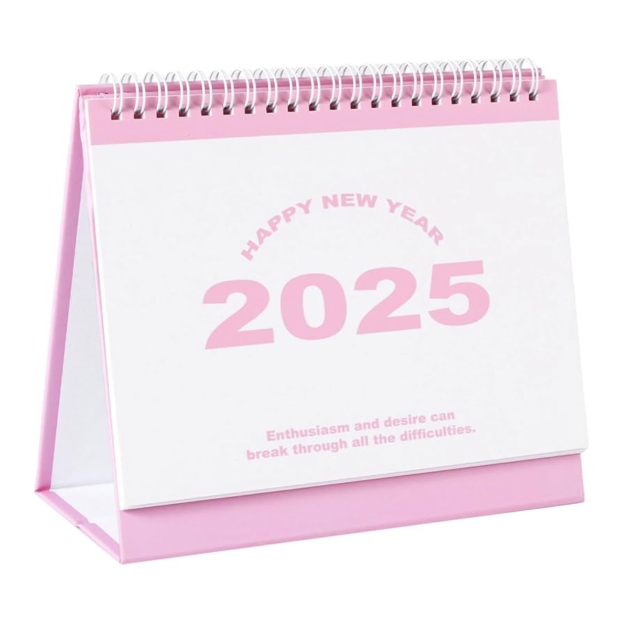 Amazon Small Desktop Calendar 2025 Runs From October 2024 Until December 2025 Thick Paper Mini Standing Flip Desk Calendar With Twin Wire Binding For Home Office School Pink Office Products