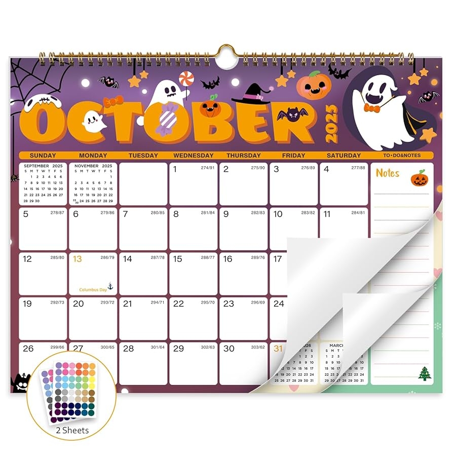 Calendar 2025 October November December