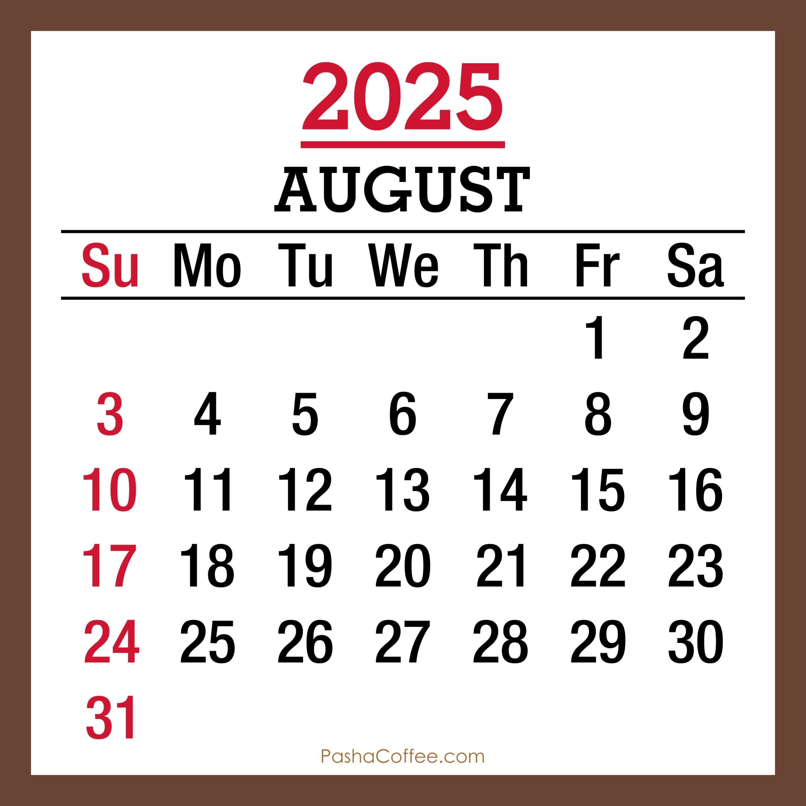 August 2025 Calendar November 2025 Calendar