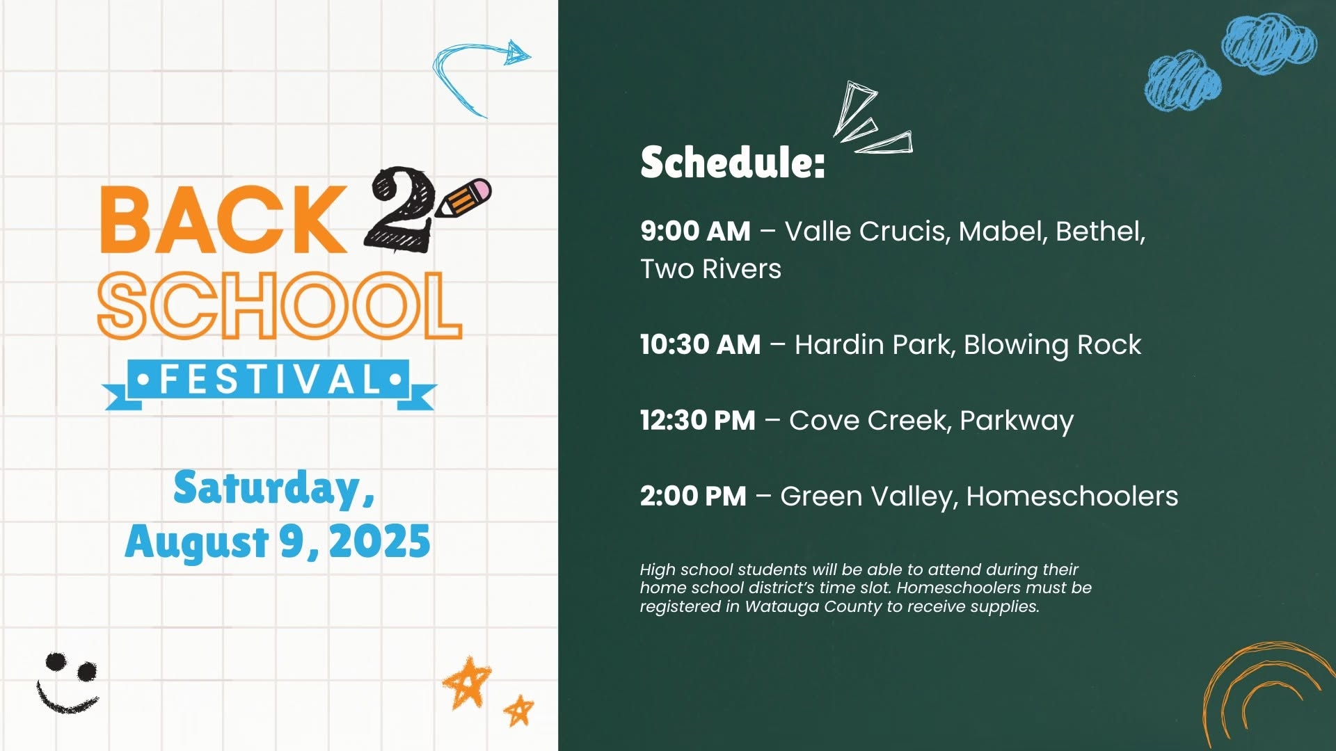 Back 2 School Festival Announces 2025 Dates WataugaOnline