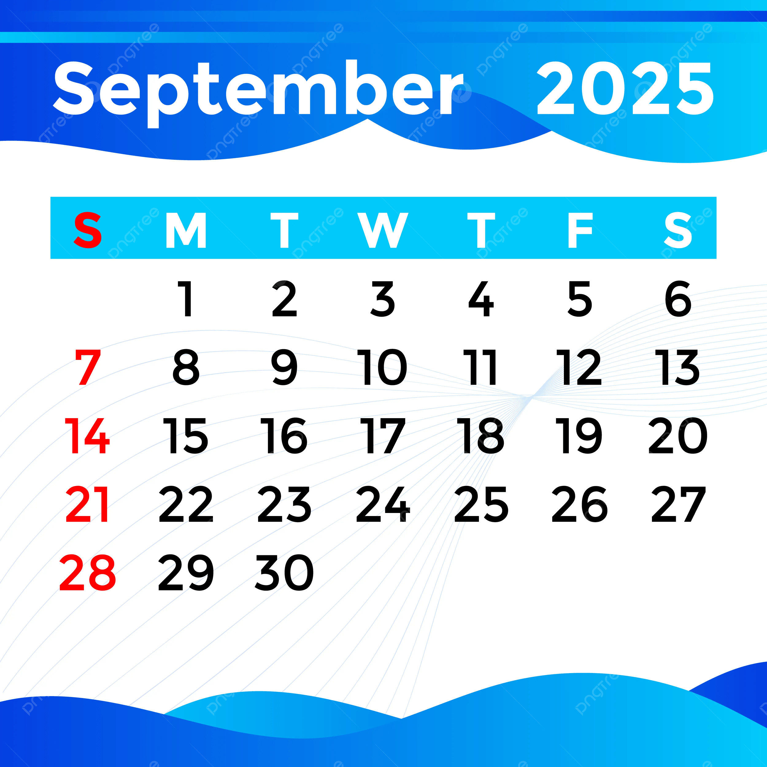 Monthly Calendar 2025 Printable Free September