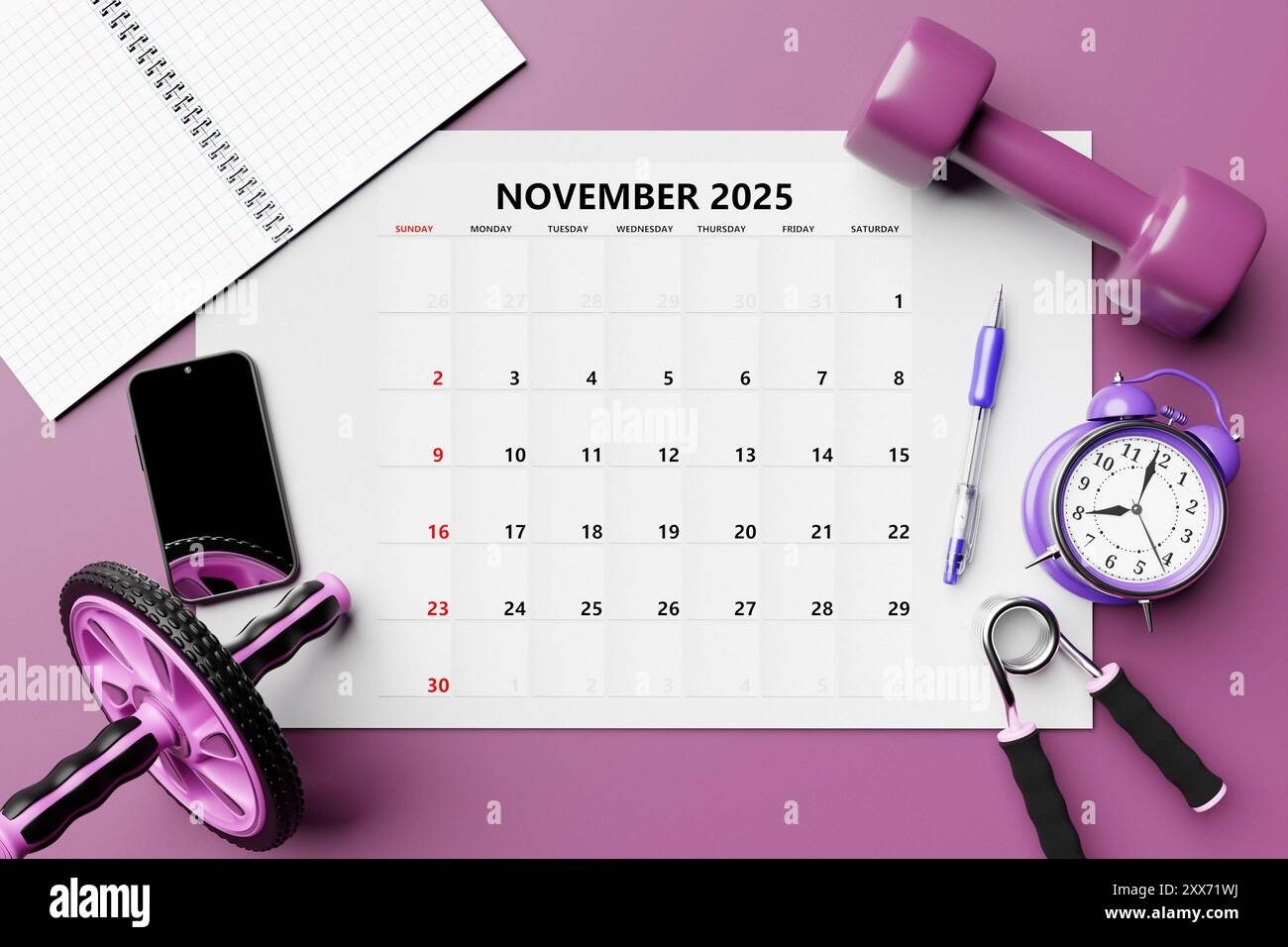 Monthly Calendar 2025 November