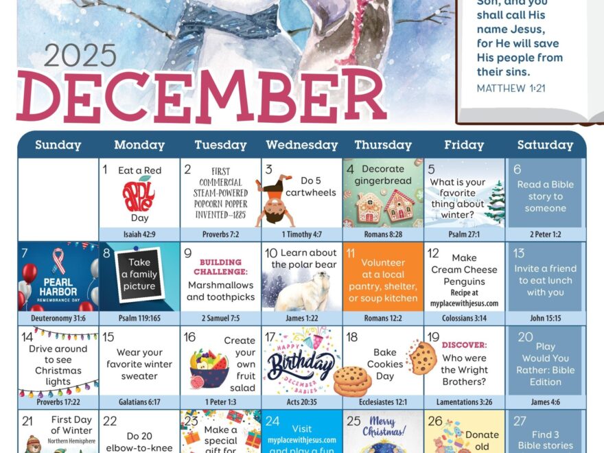 Calendar My Place With Jesus