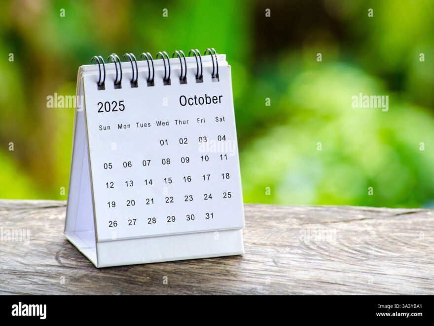 Calendar October 2025 Hi res Stock Photography And Images Alamy