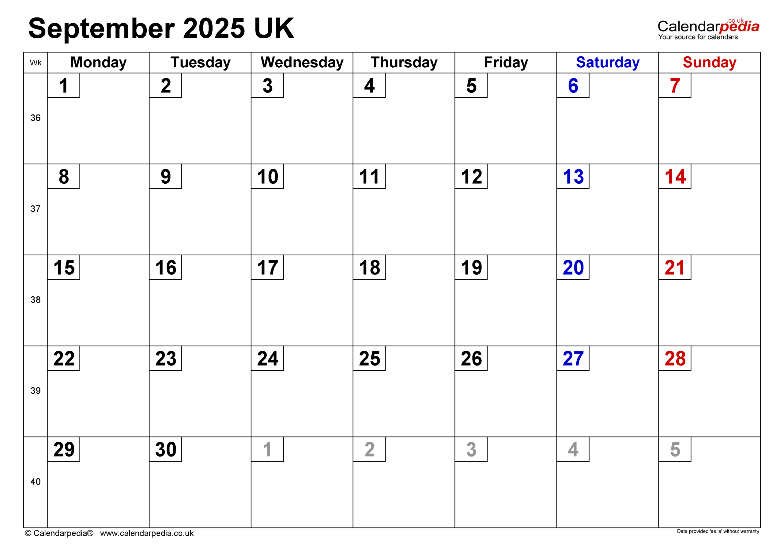 Print French Calendar September 2025