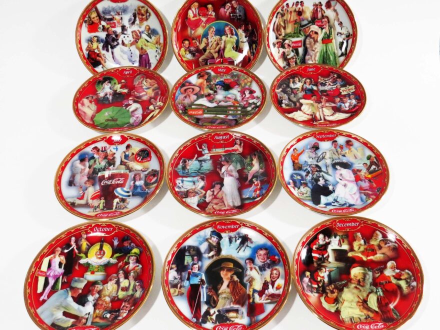 COCA COLA CALENDAR Plates By Bradford Exchange 1999 2000 Complete Set 12 With One For Each Month Of The Year Etsy