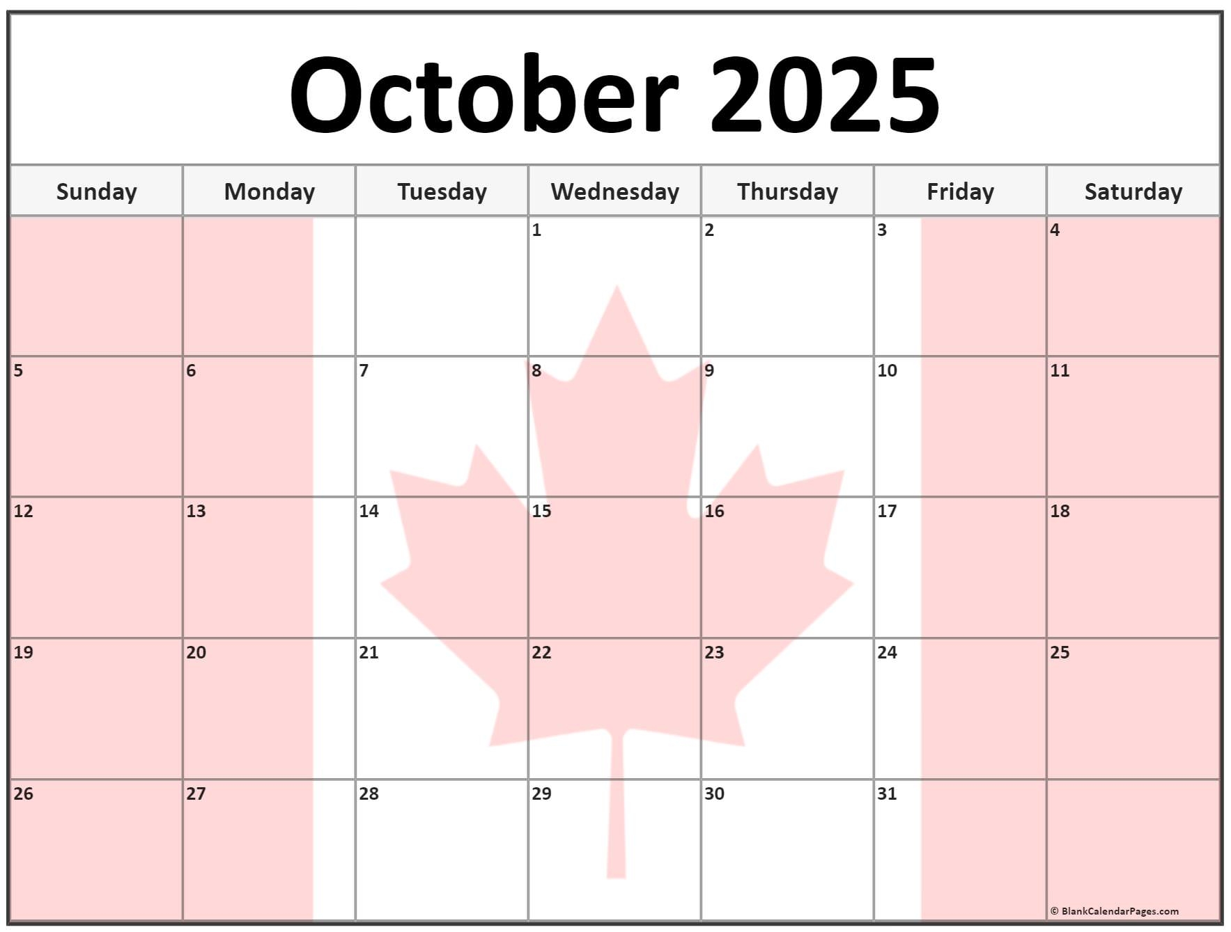 Collection Of October 2025 Photo Calendars With Image Filters 