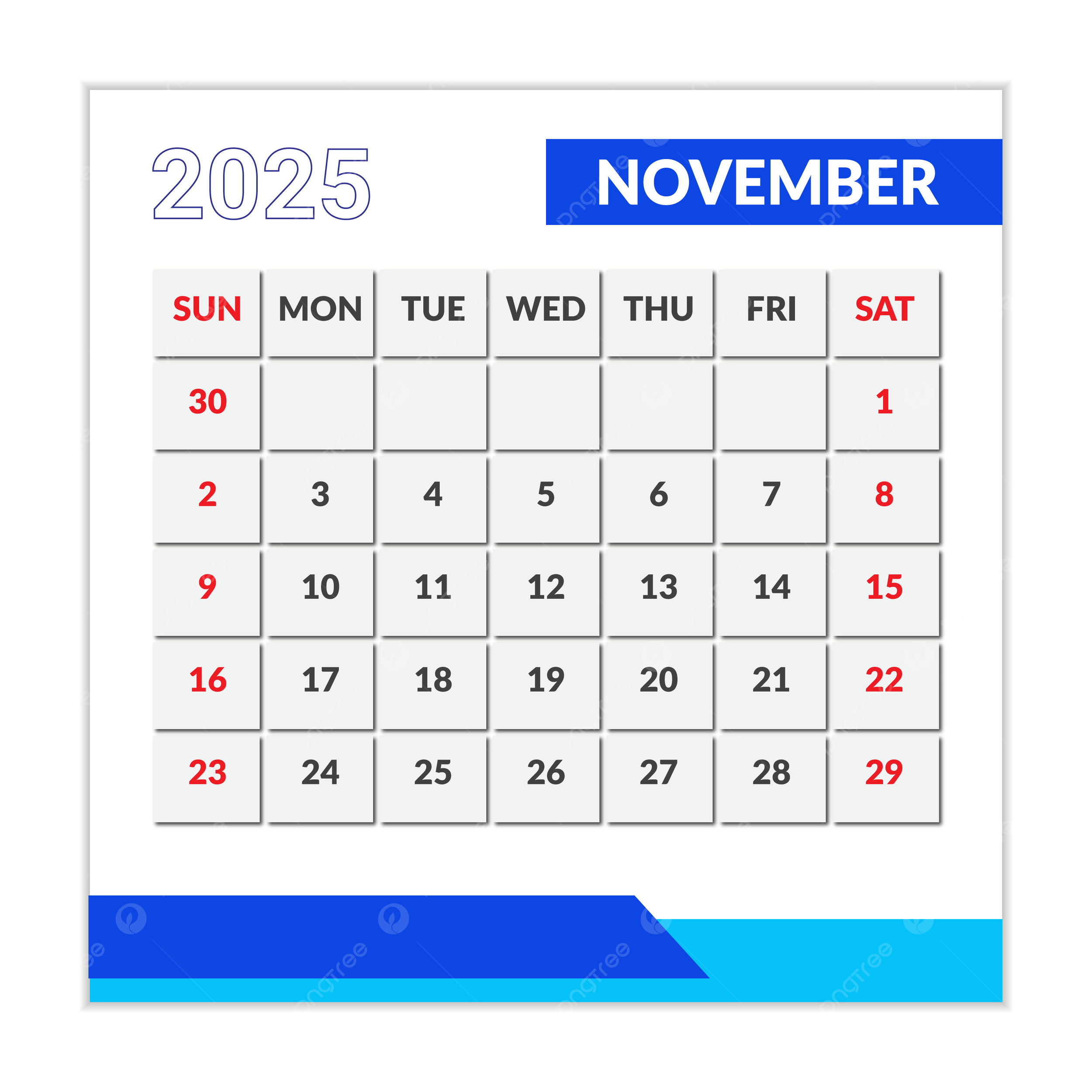 Printable Calendar November December 2025