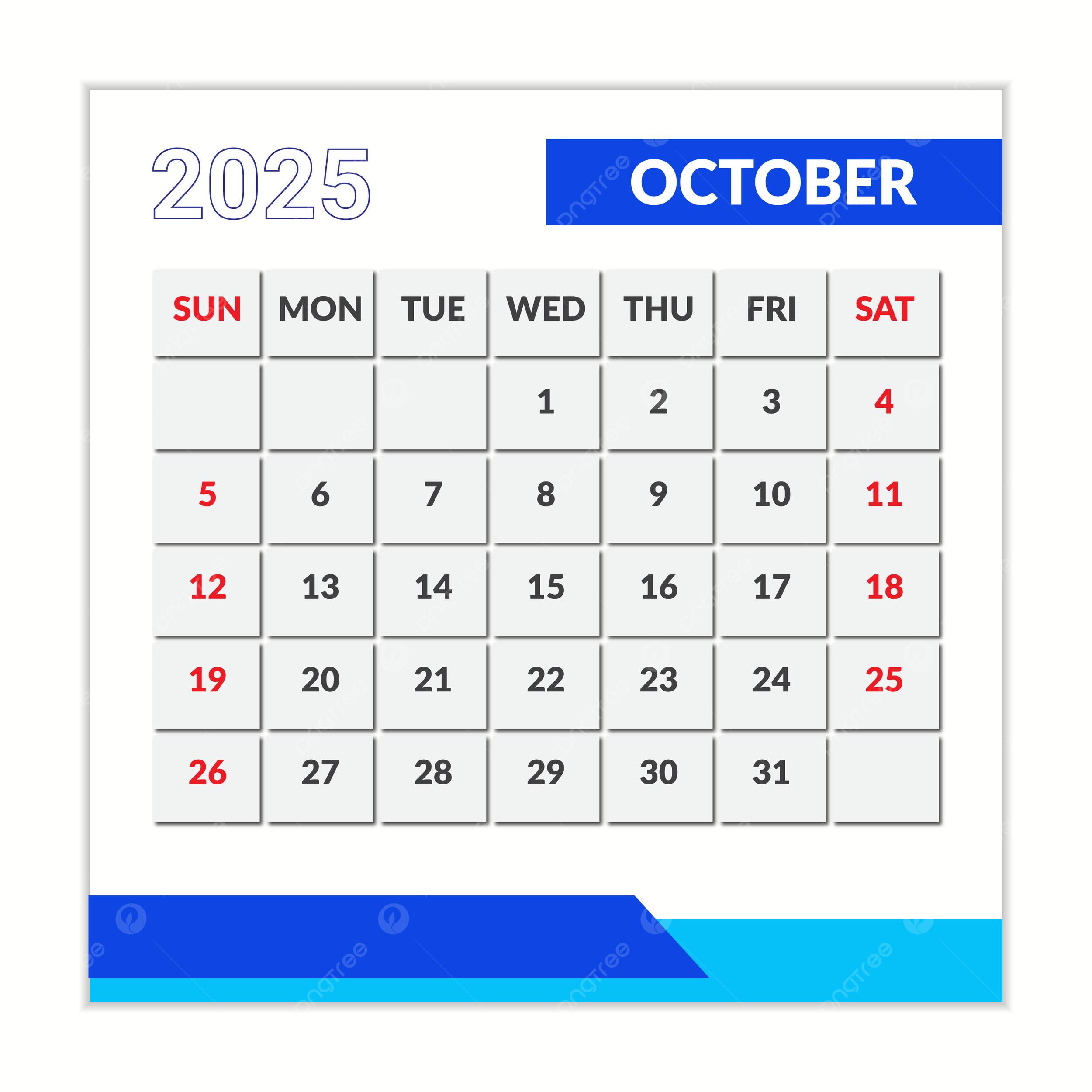 October - December 2025 Calendar