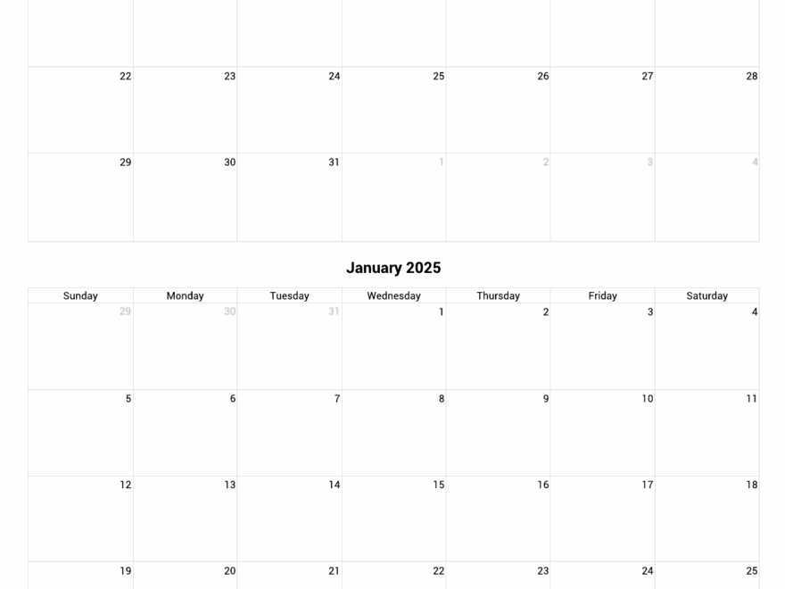 Dec And Jan Calendar Banner Hotsale