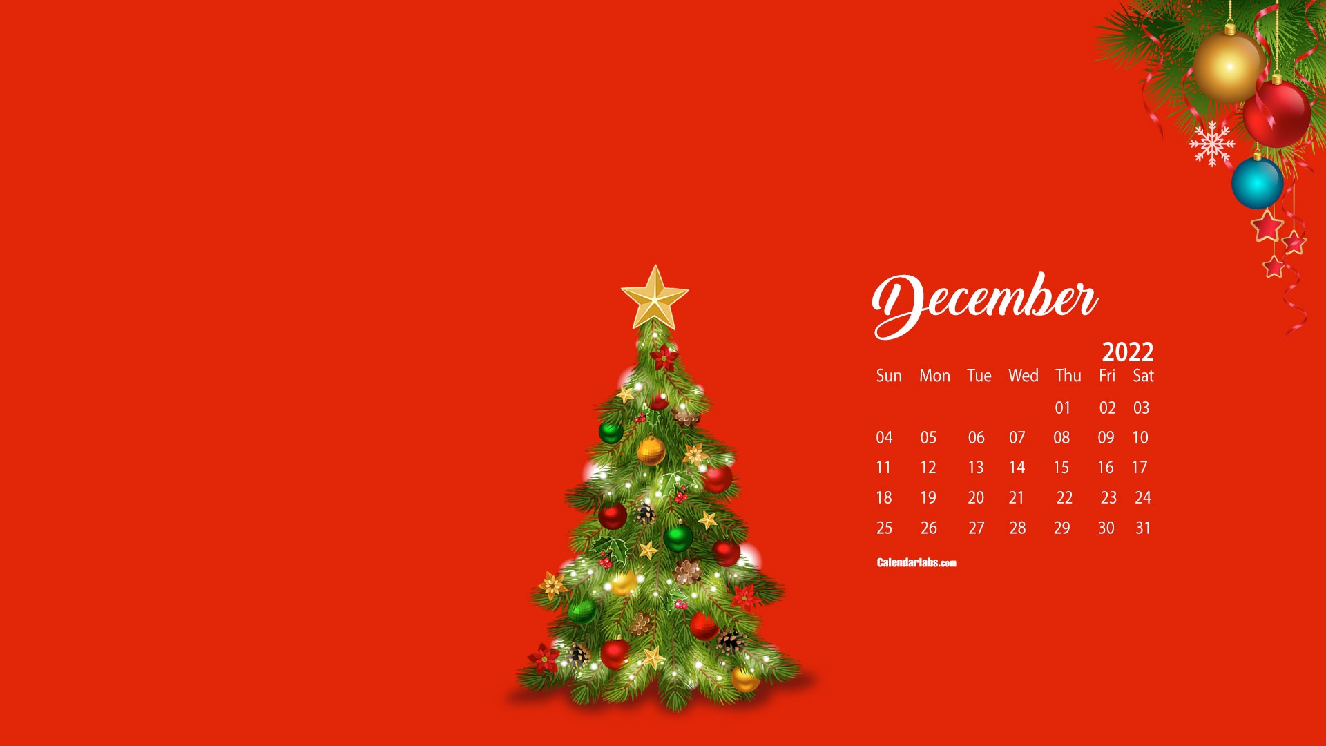 December 2022 Desktop Wallpaper Calendar CalendarLabs