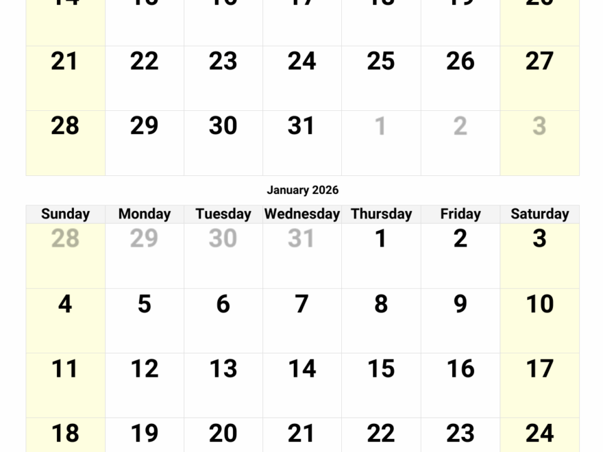 December 2025 And January 2026 Calendar Custom Calendar Maker