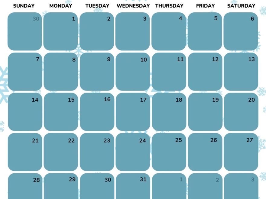 December 2025 Calendar 52 Free PDF Printables