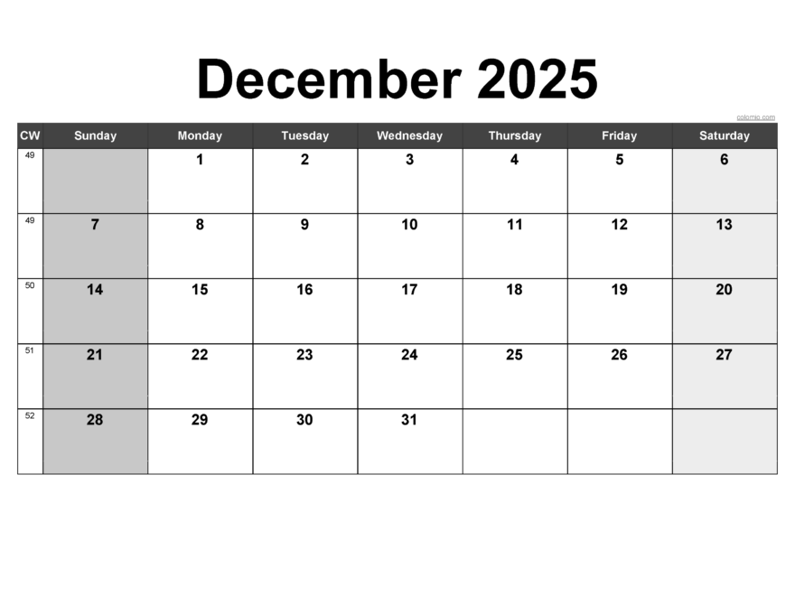 December 2025 Calendar Free Printable PDF XLS And PNG Www colomio