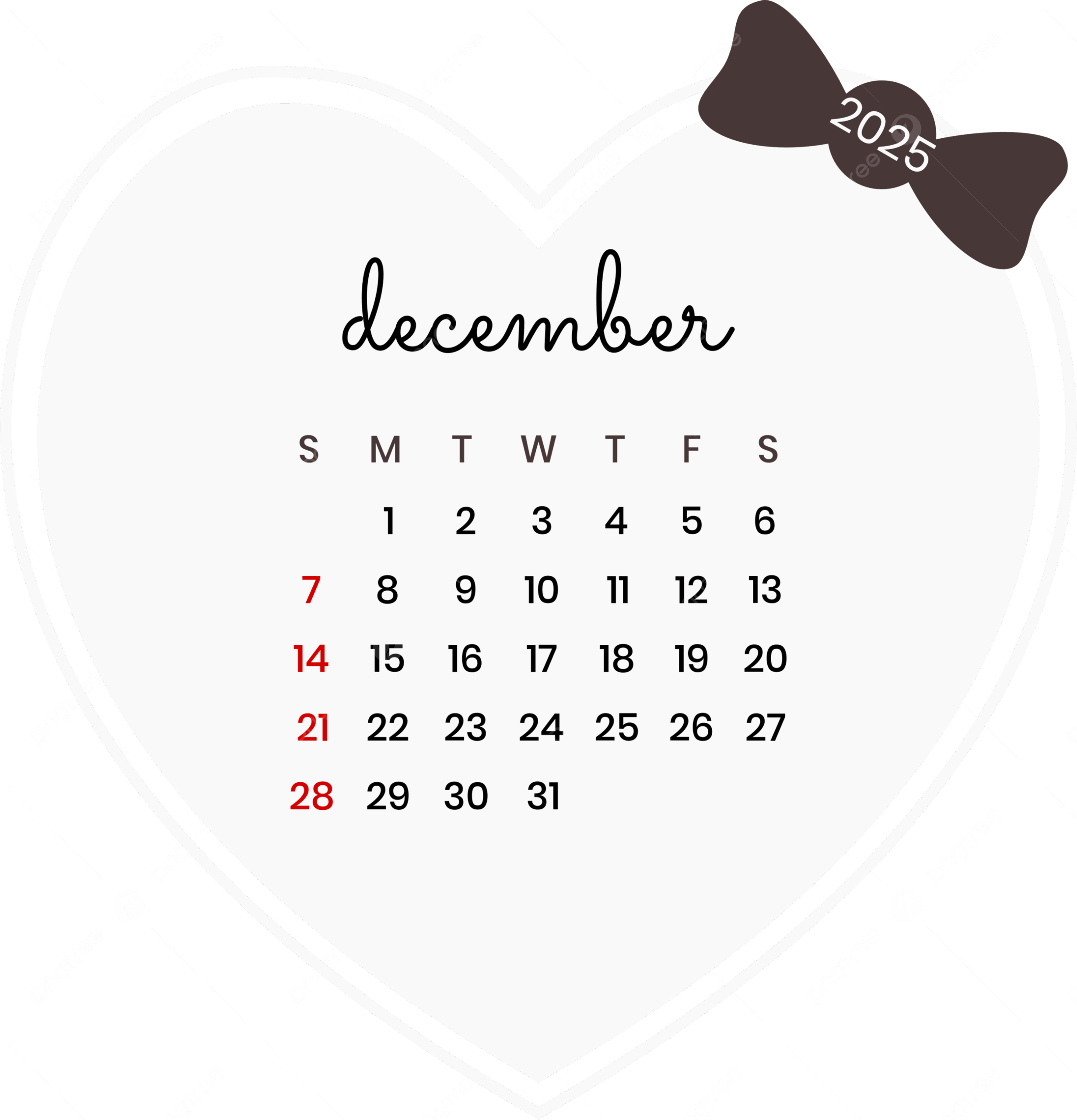 December 2025 Calendar Background