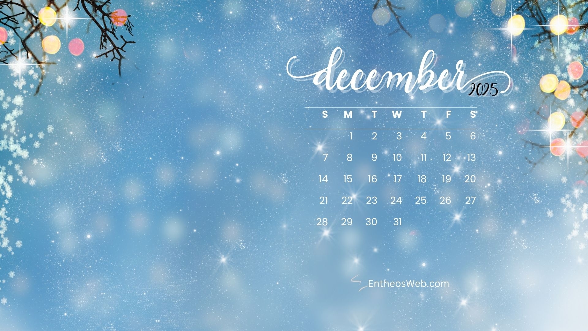 December 2025 Desktop Wallpaper EntheosWeb