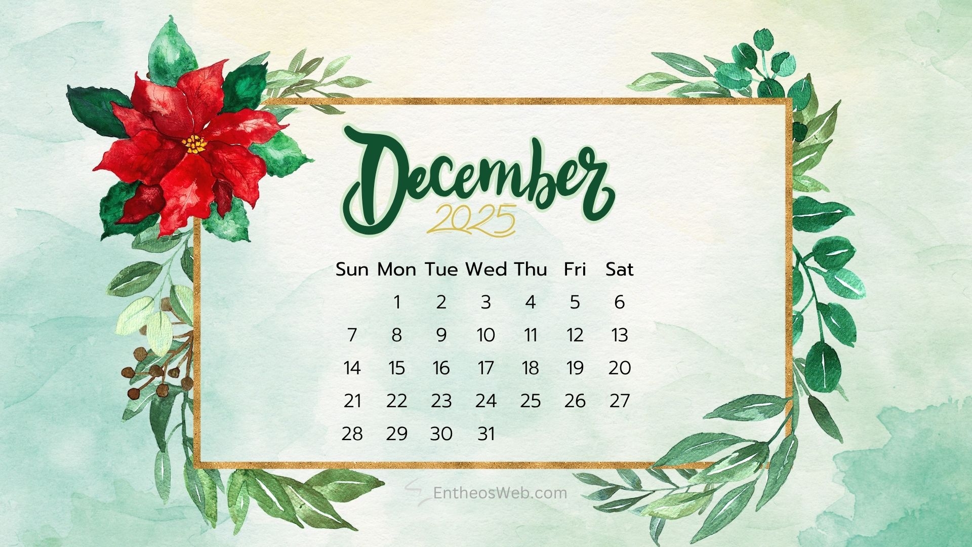 December 2025 Desktop Wallpaper EntheosWeb