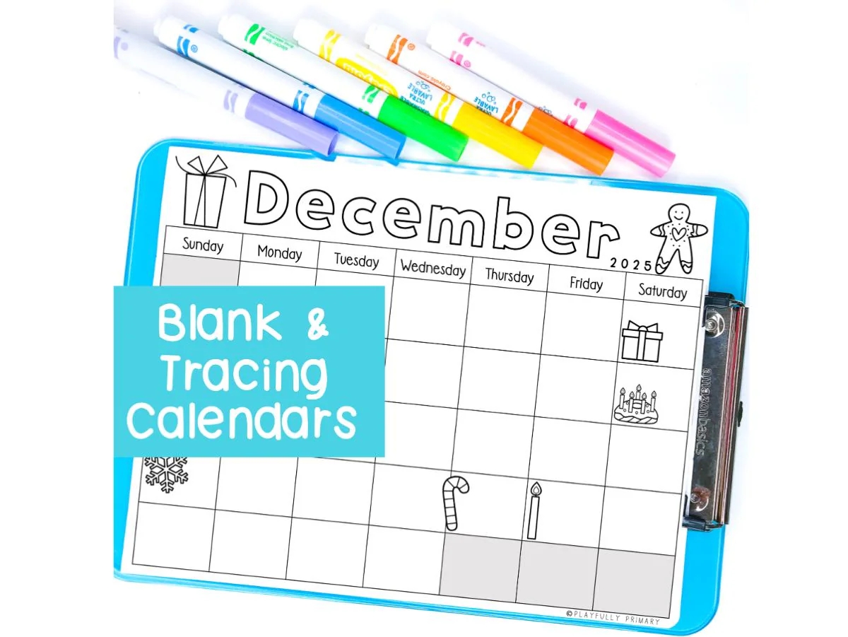 Blank Calendar December 2025 Printable