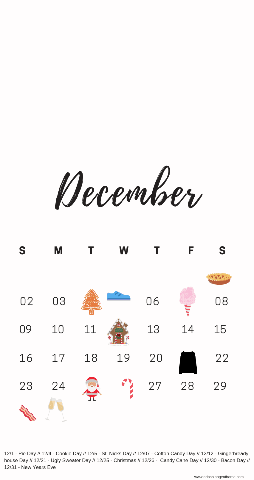 National Day Calendar December