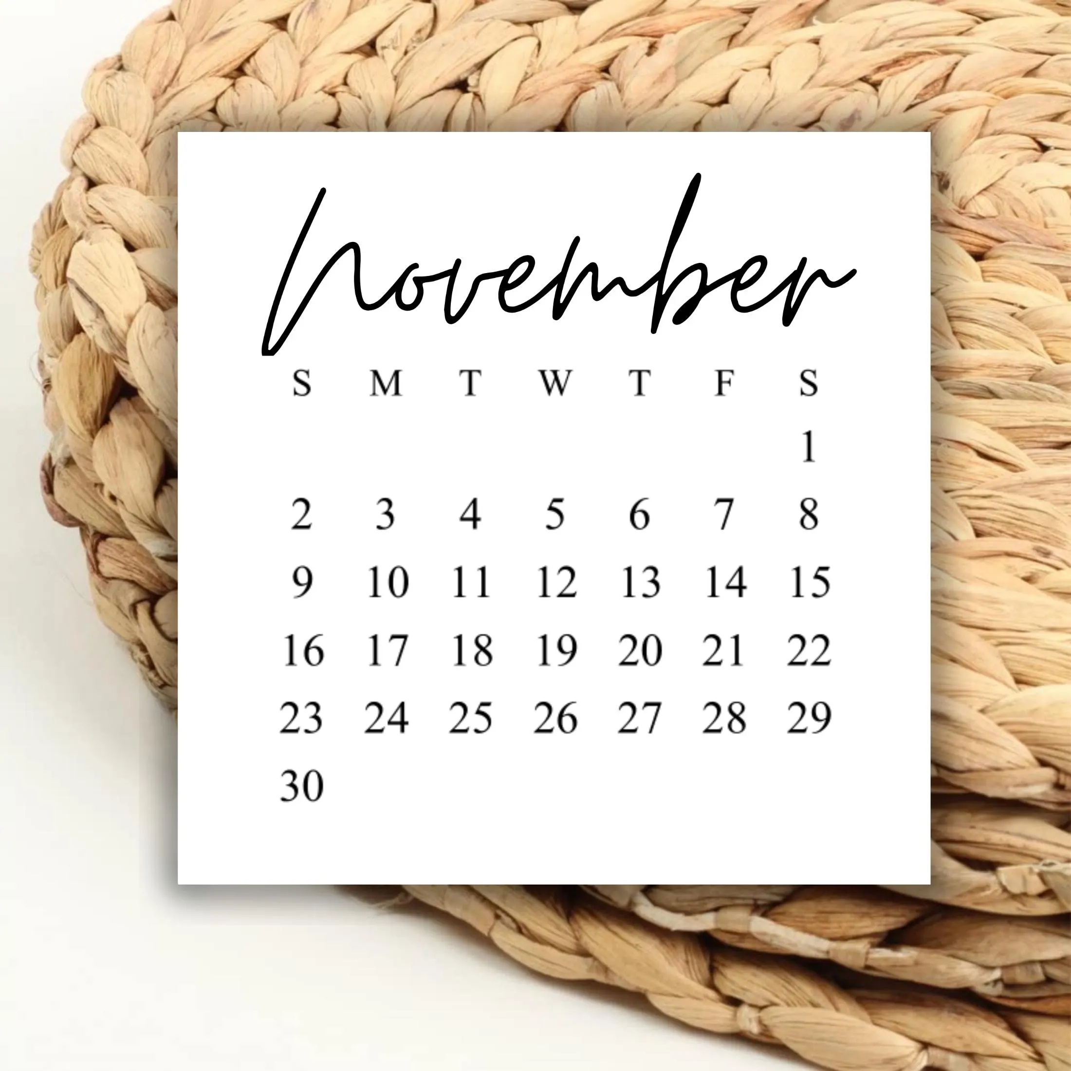 November 2025 Printable Calendar