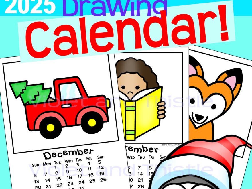 Directed Drawing Calendar 2025 And 2024 Calendar Parent Christmas Gift For Parent Printable Activity Made By Teachers