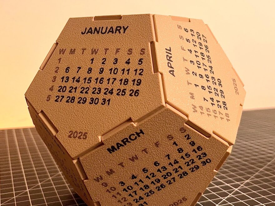 Dodecahedron Calendar 2025 3D Model By Geoshape On Thangs