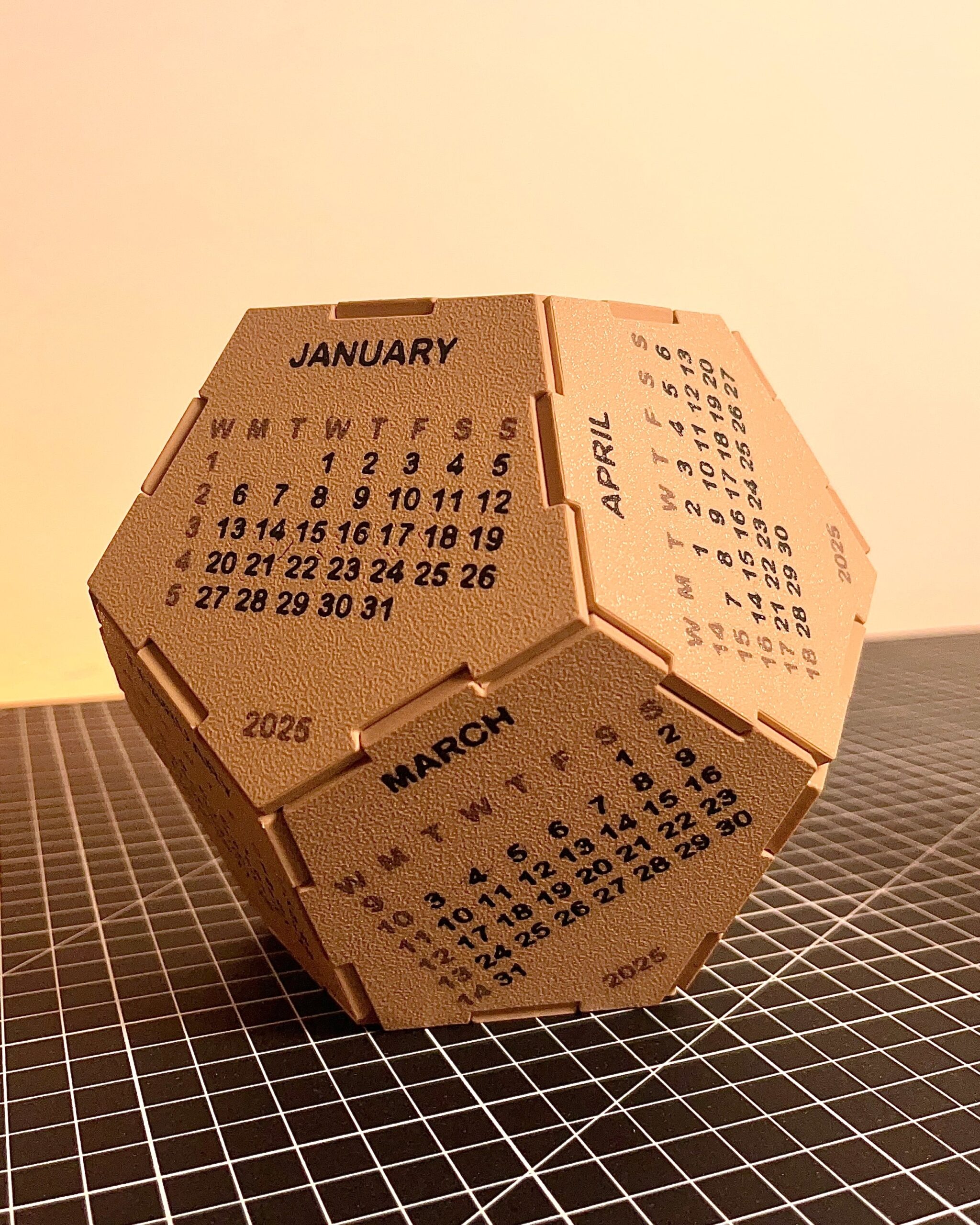 Dodecahedron Calendar 2025 3D Model By Geoshape On Thangs