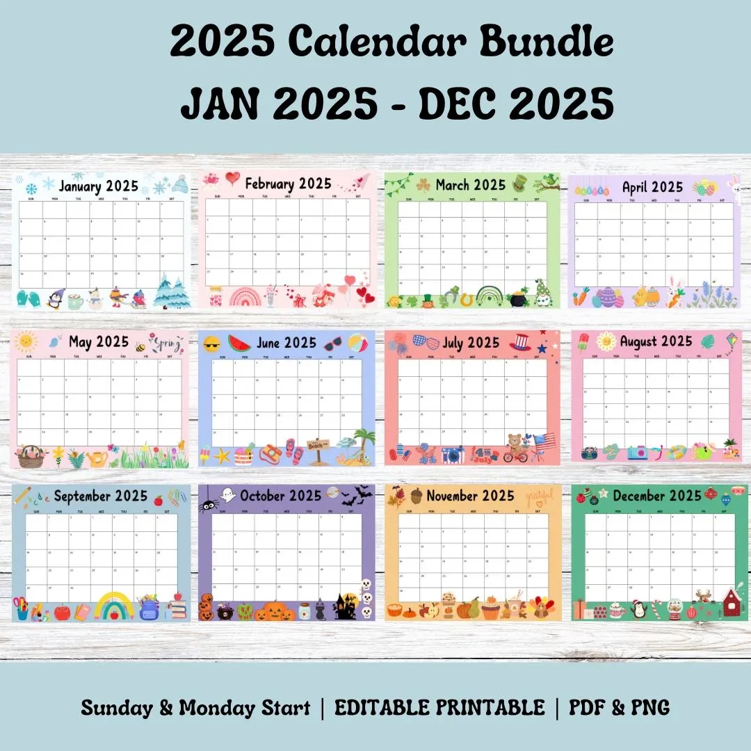 September To December 2025 Calendar