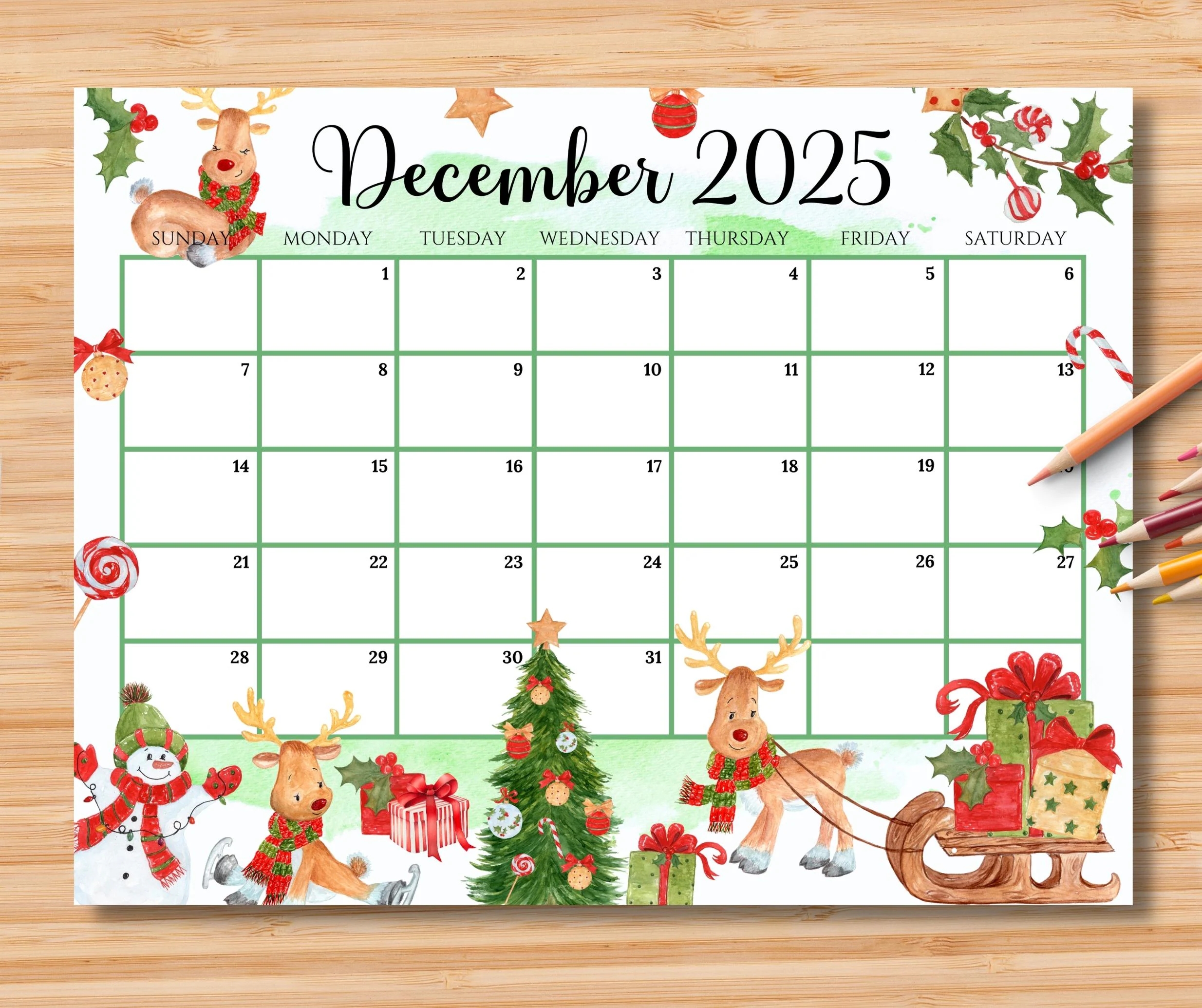 Printable Calendar December 2025