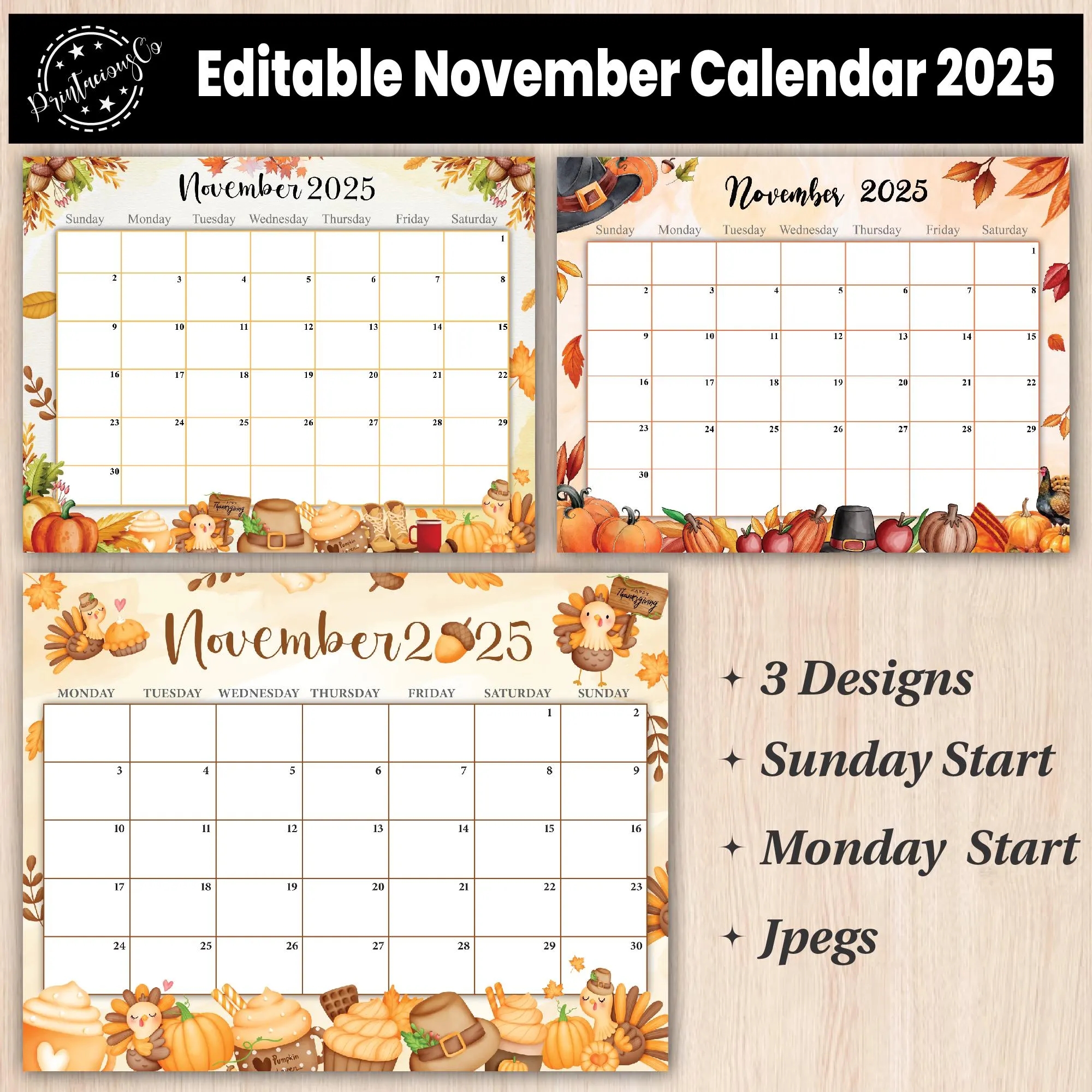 Free Printable November 2025 Calendar