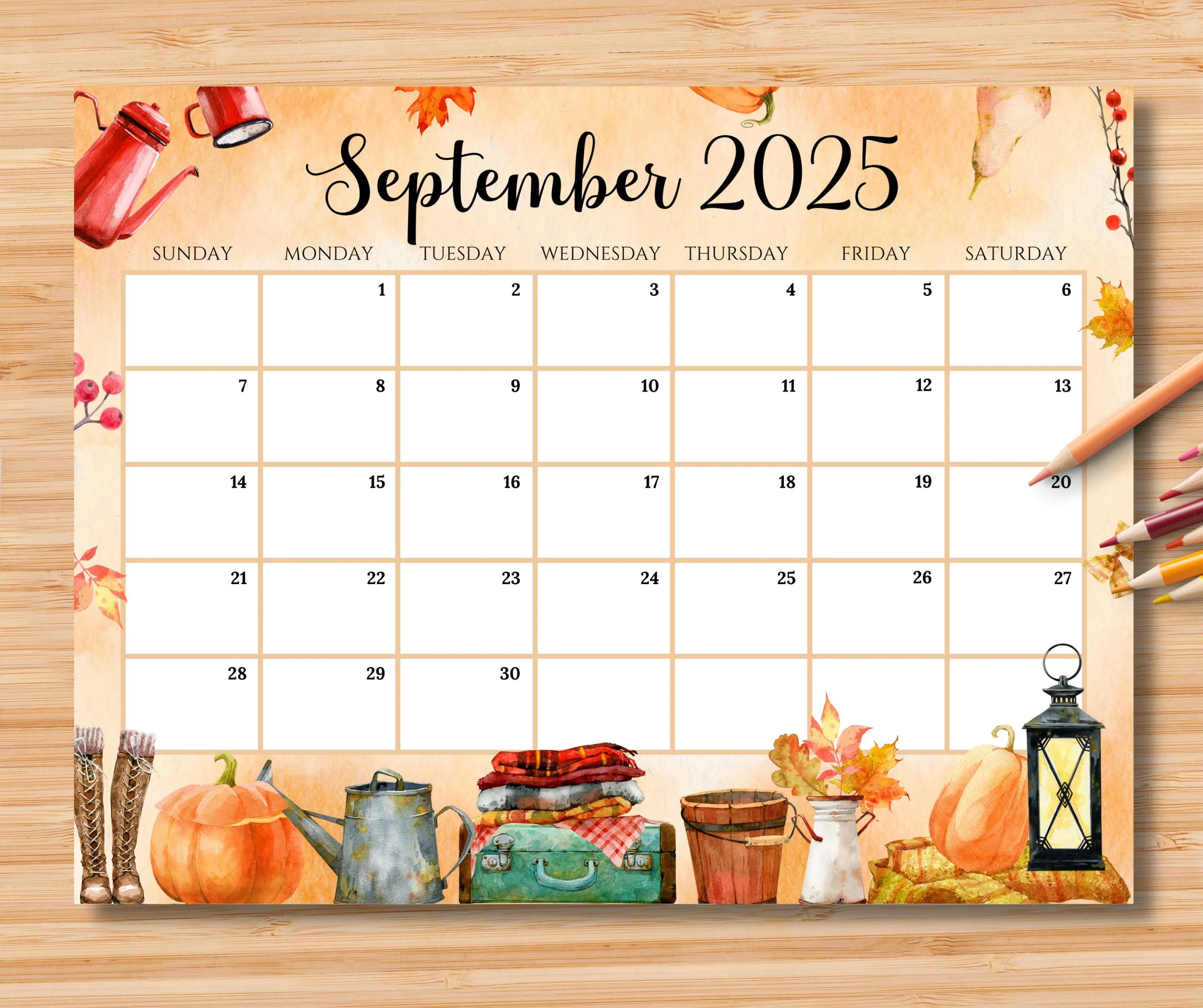 September September Calendar 2025