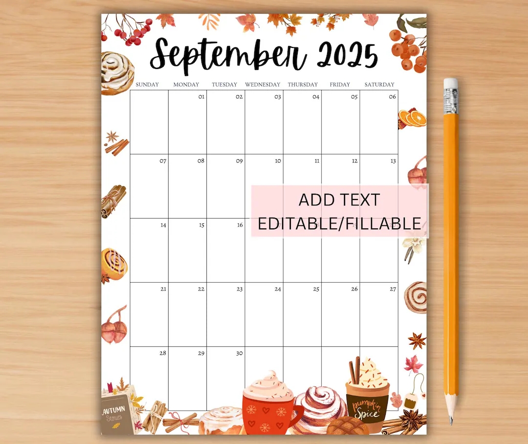 September 2025 Calendar Template Printable