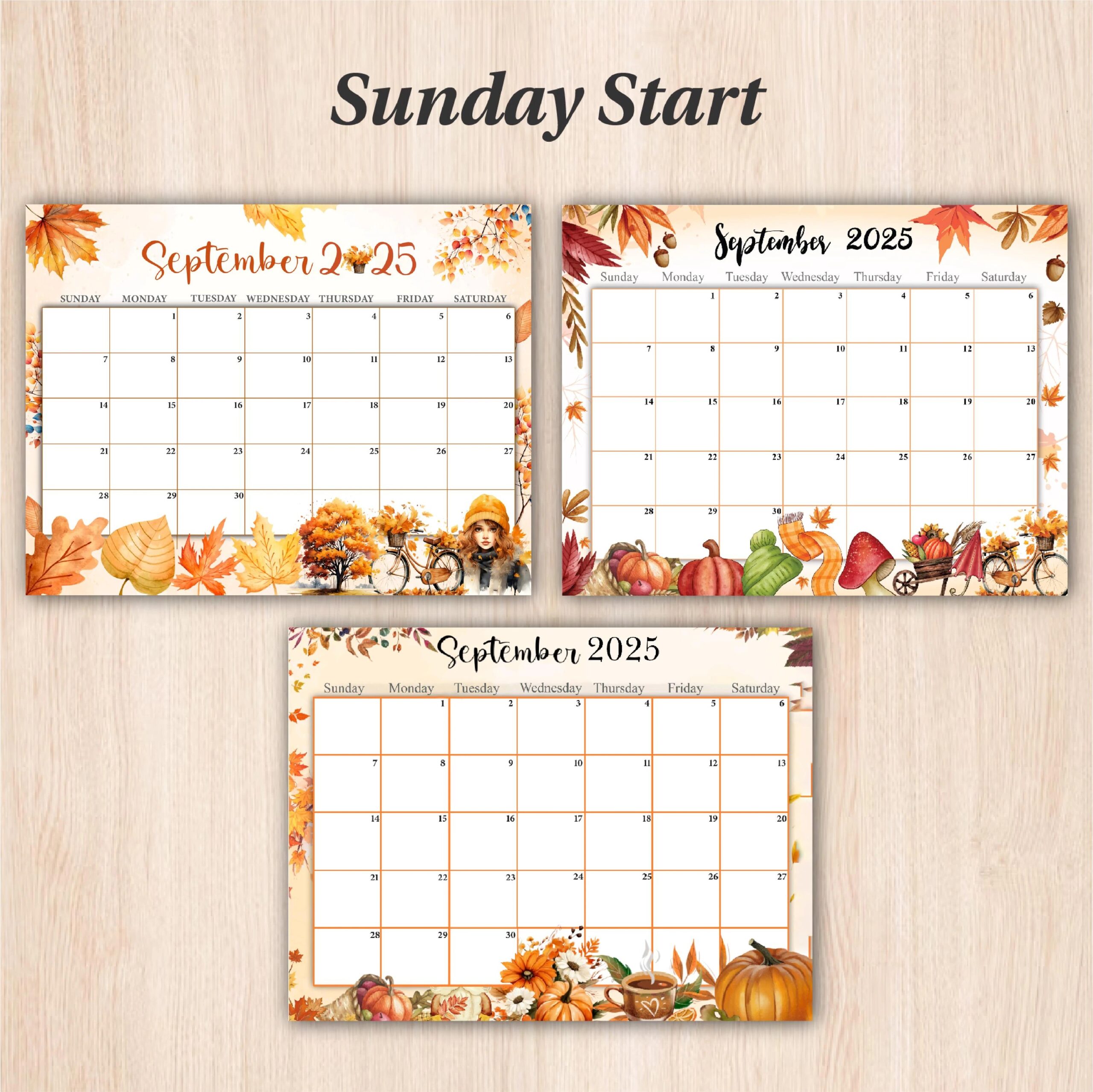 Editable September 2025 Calendar Printable Wall Calendar 2025 Fillable Monthly Planner Sunday Monday Start Kids Calendar 2025 Etsy