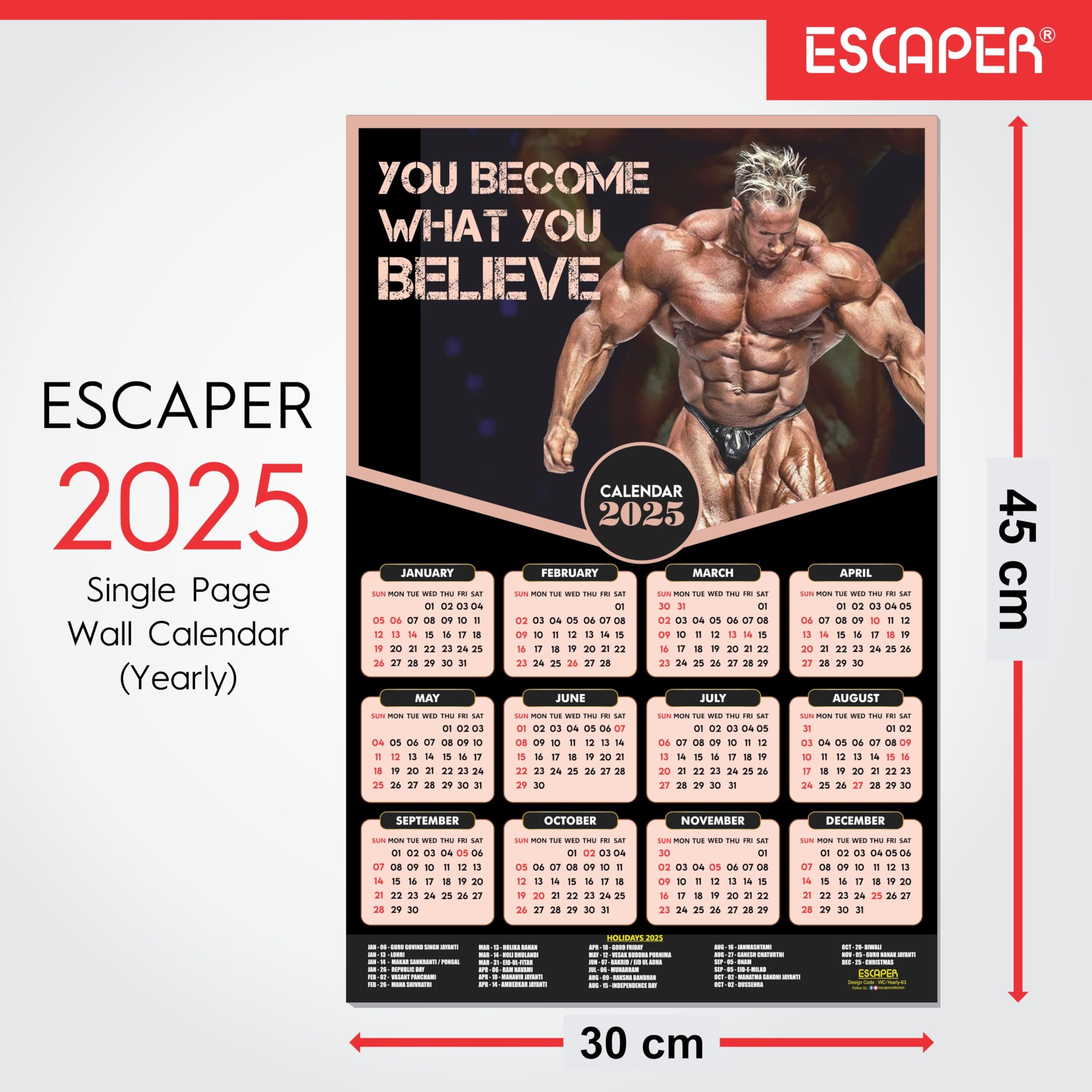 October 2025 Fitness Calendar