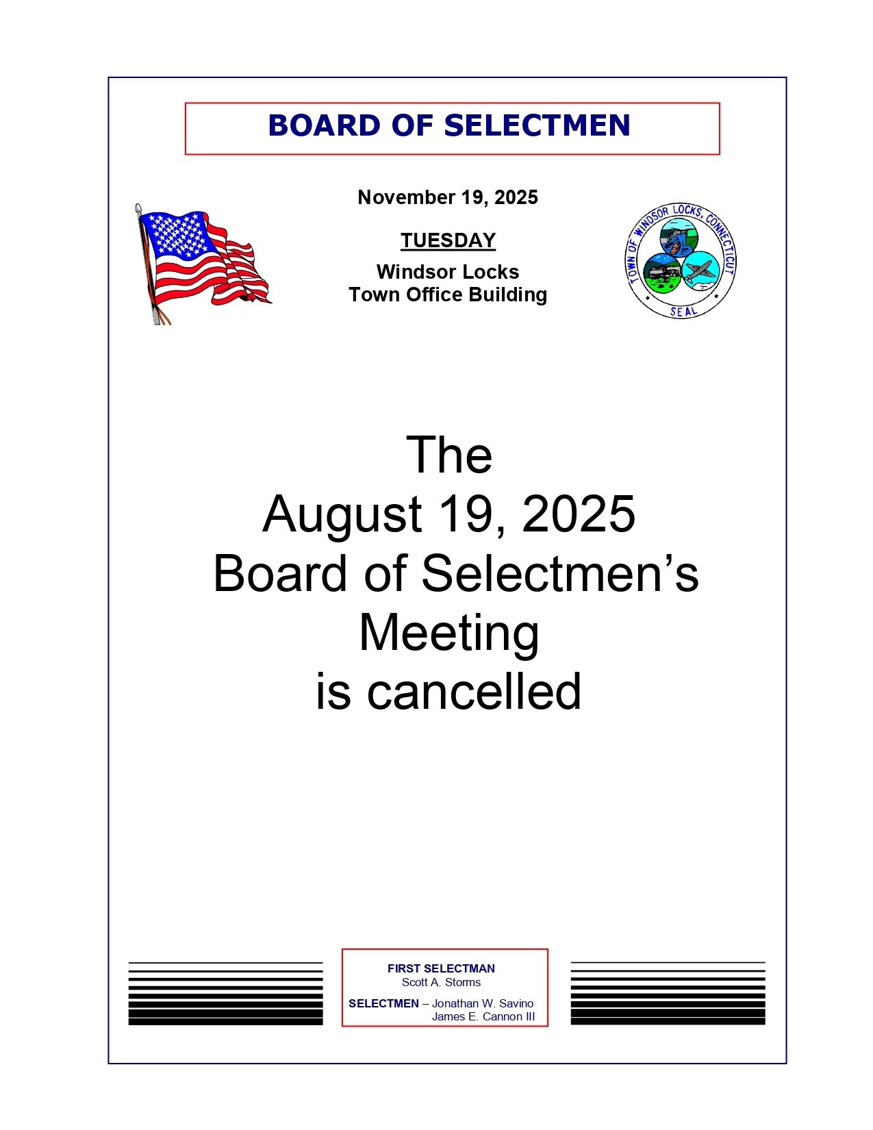 Town Calendars November 2025