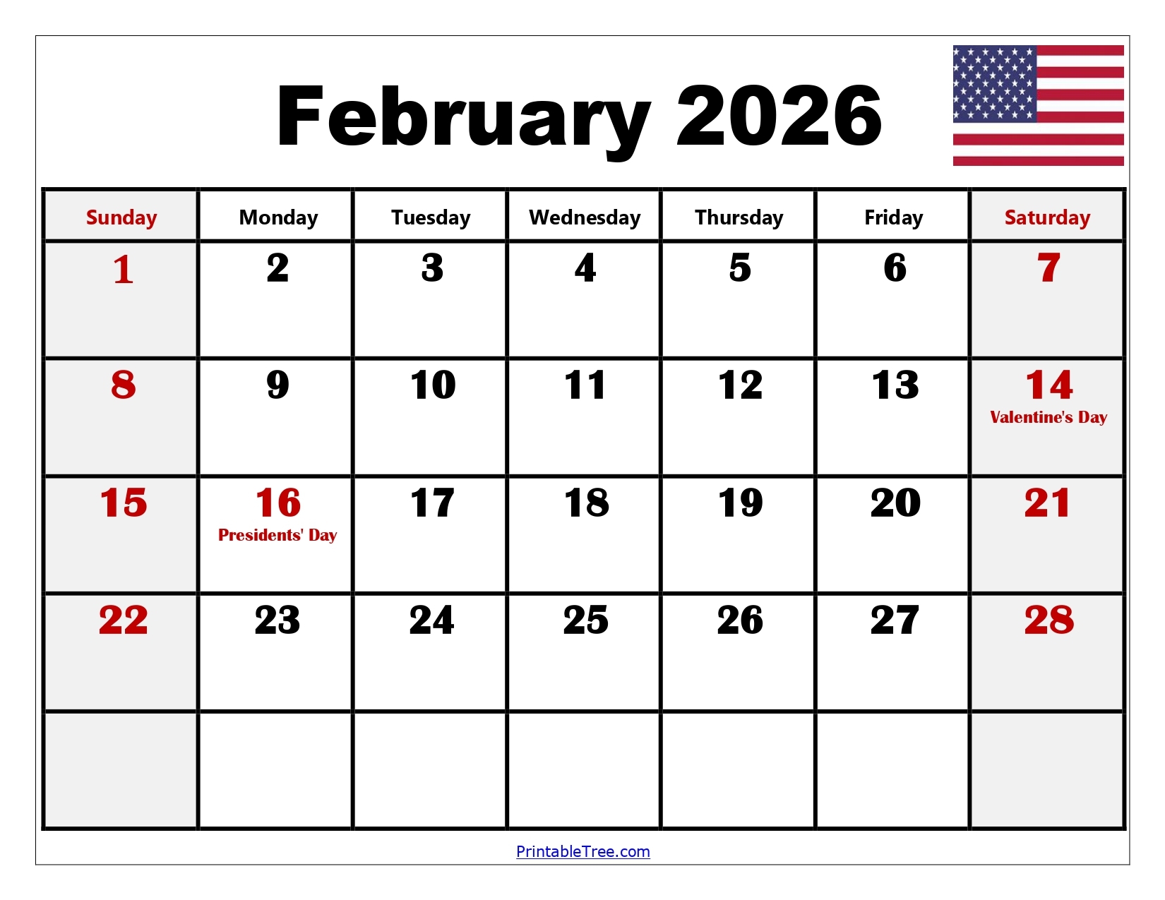 February Calendar 2026 Julian