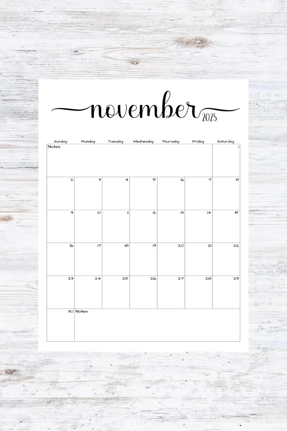 Fillable editable November 2025 Calendar November 2025 Calendar Simple Script Calendar Instant Download PDF PNG JPG Etsy