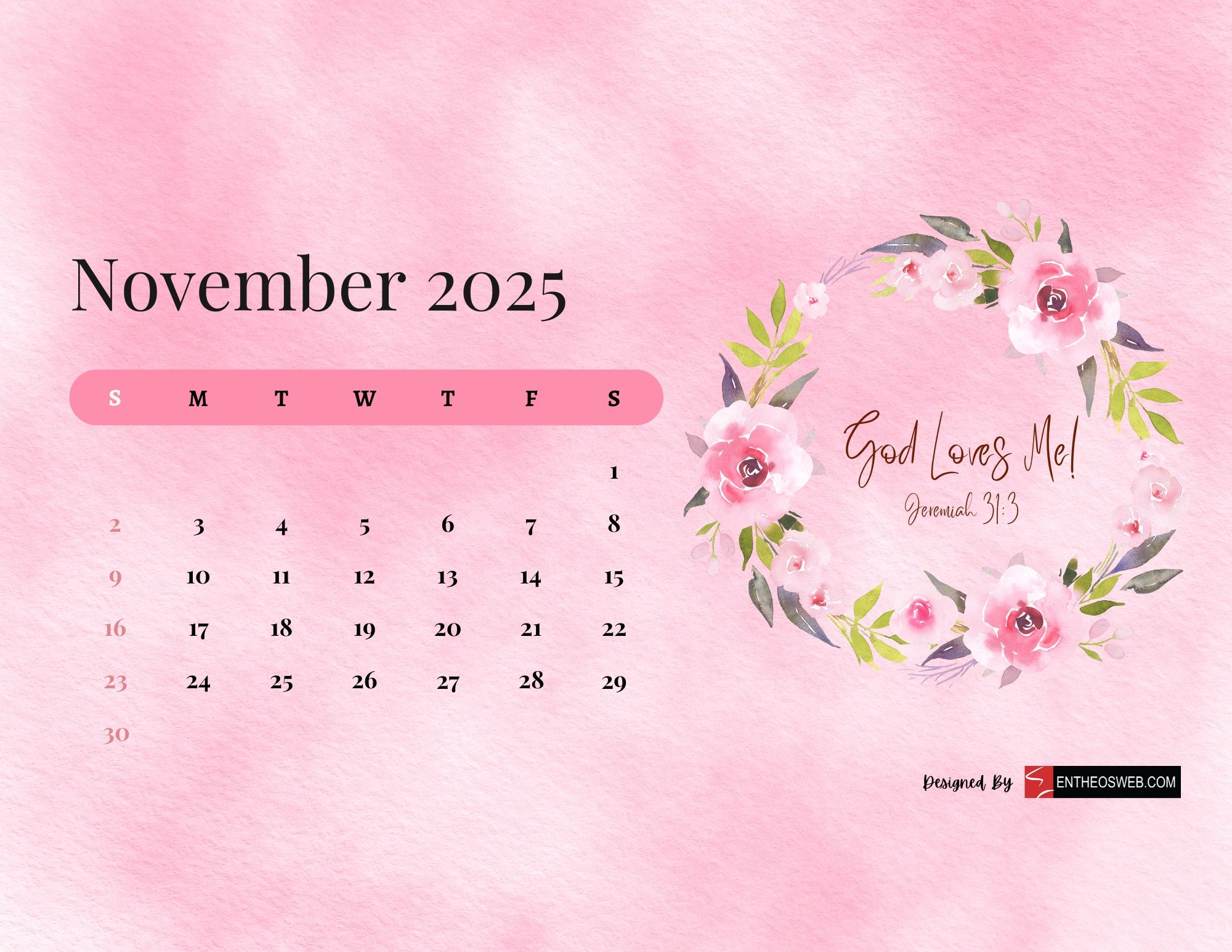 Free 2025 Christian Calendar Printable With Bible Verses EntheosWeb
