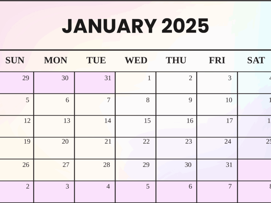 Free 2025 Desk Calendar Template To Edit Online