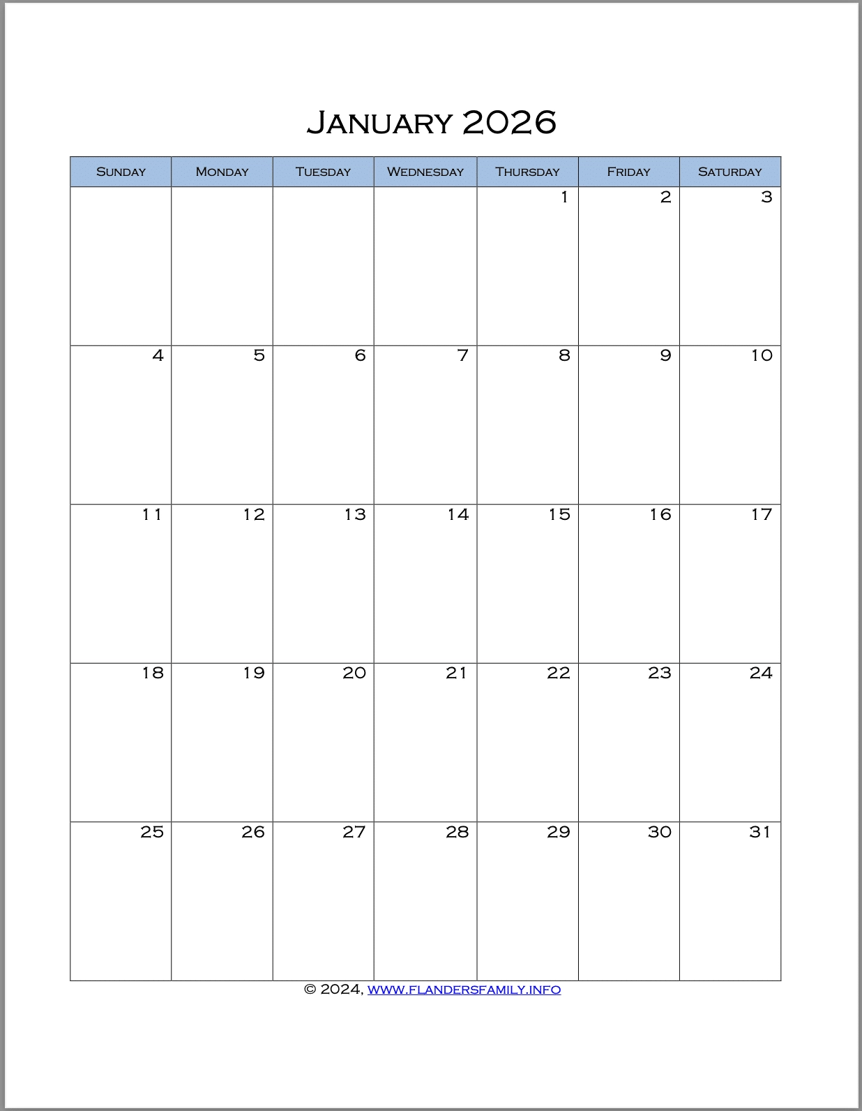 Free 2026 Calendars For Advanced Planning Flanders Family Home Life