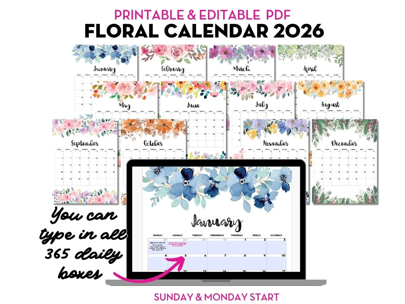 Arc Calendar Printables 2026