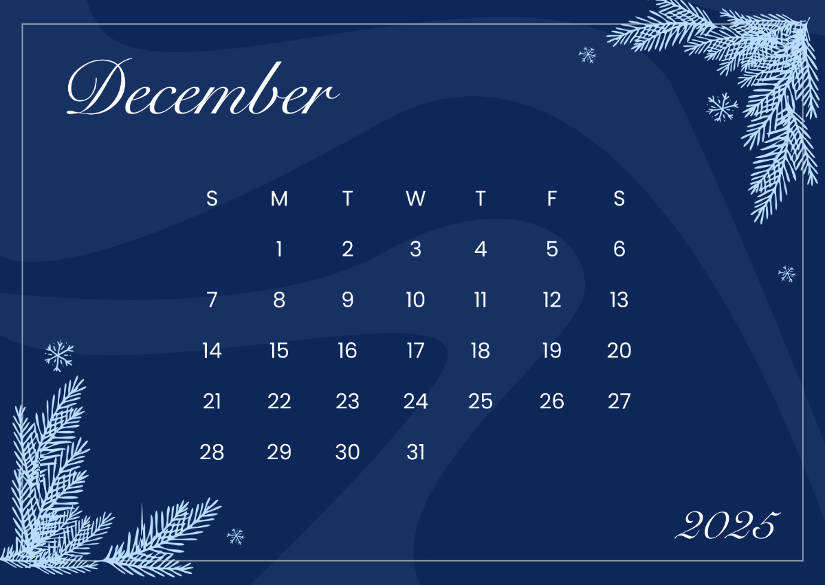 December 2025 Calendar Blank