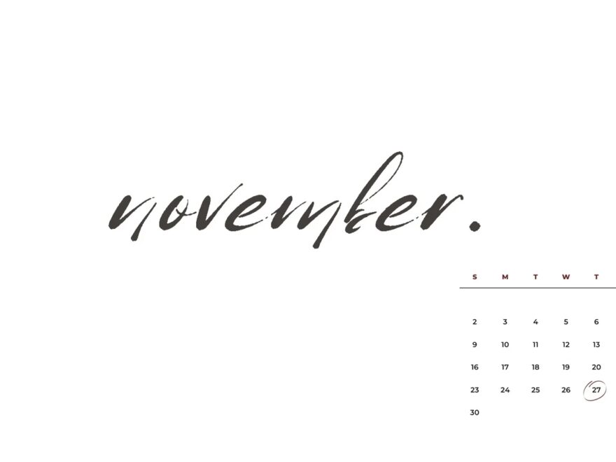 Free And Customizable November Templates