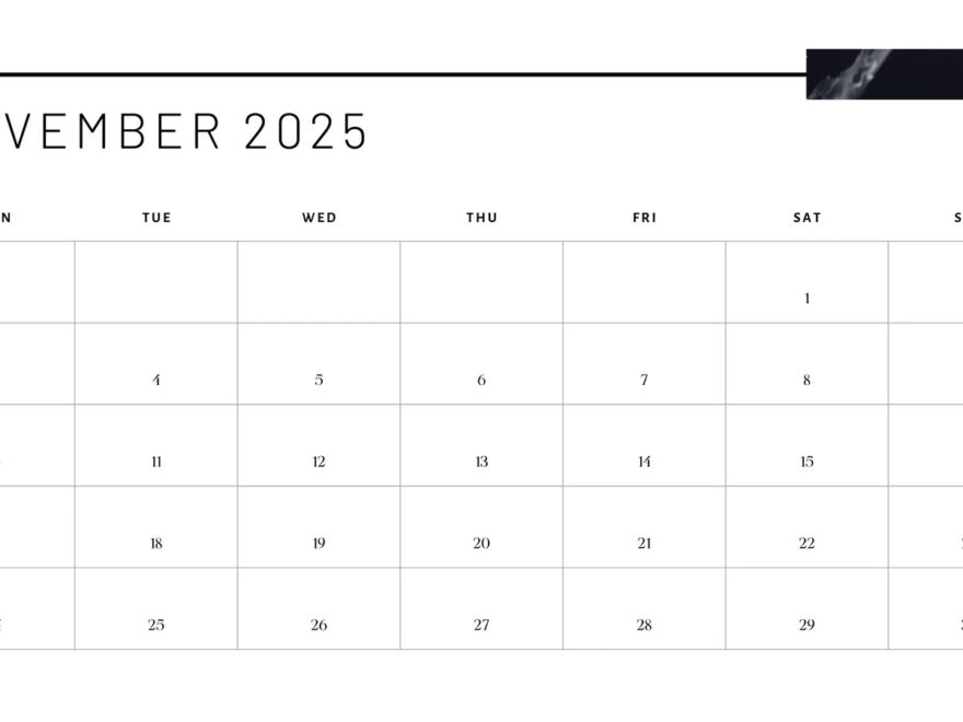 Free And Printable November 2025 Calendar Templates Canva