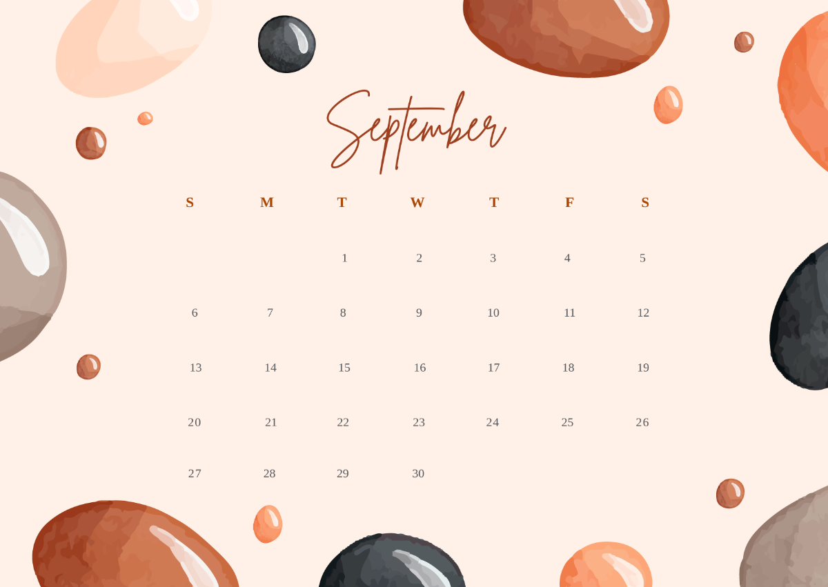 September Calendar Wallpaper 2025