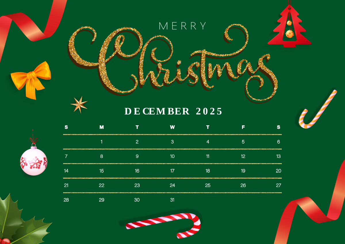 Free December 2025 Calendar Templates Editable And Printable
